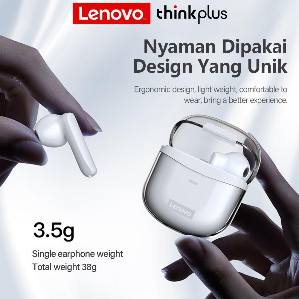 (100% orignial Lenovo, Yang palsu kalah sepuluh)Lenovo XT96 Bluetooth 5.1 Headphone TWS Wireless Earbuds Stereo Music Headset Noise Cancelling Earphones dengan Mic Original Lenovo