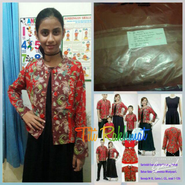 Sarimbit Batik Aziza Gentong Merah Batik Keluarga Seragam Batik Kantor Couple Batik Anak Gamis