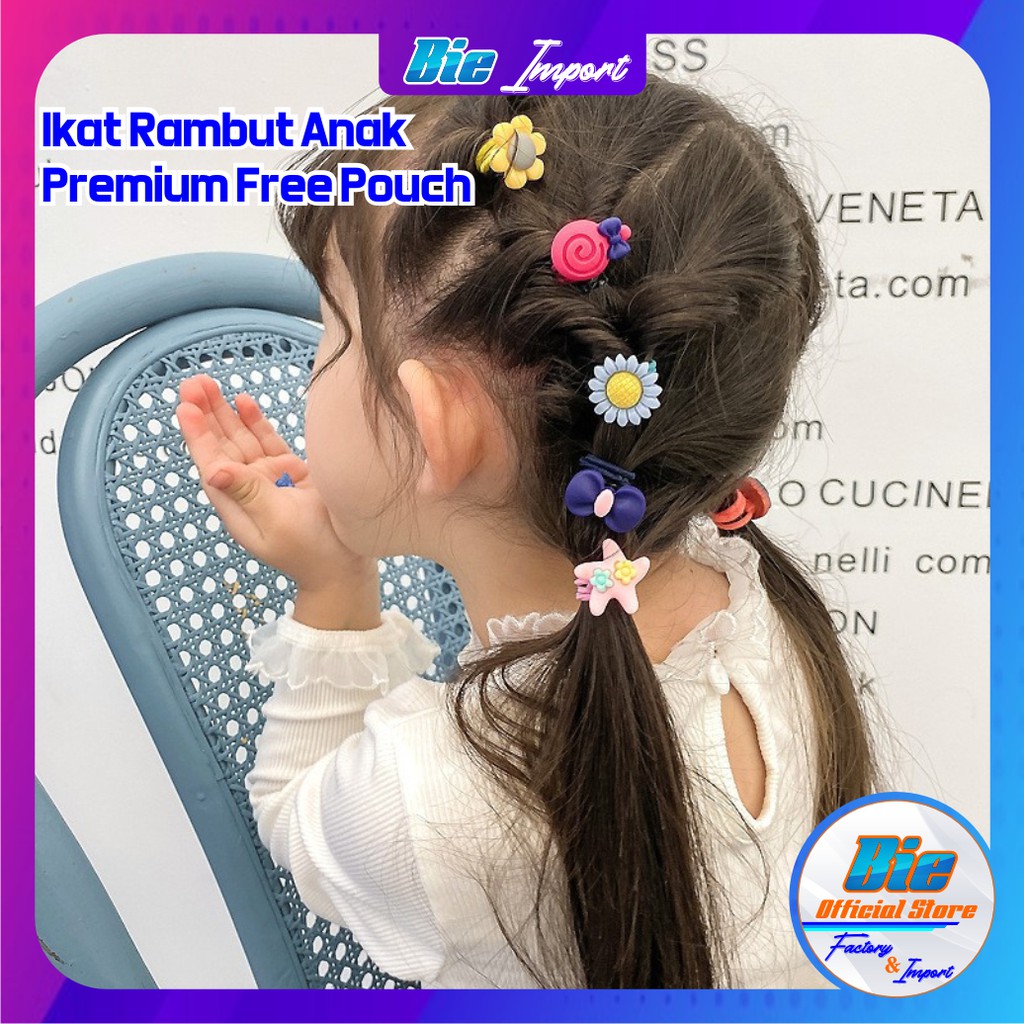 isi 2000 Ikat Rambut Anak Korea Impor Free Pouch