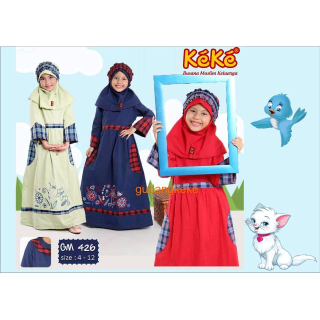 KEKE GM 426 BAJU GAMIS ANAK PEREMPUAN KEKE BUSANA MUSLIM