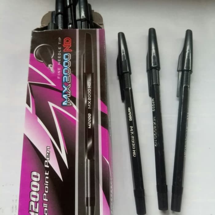 Pulpen / Pena M2000 Ballpoint pen MX2000ND Hitam Murah -1 lusin