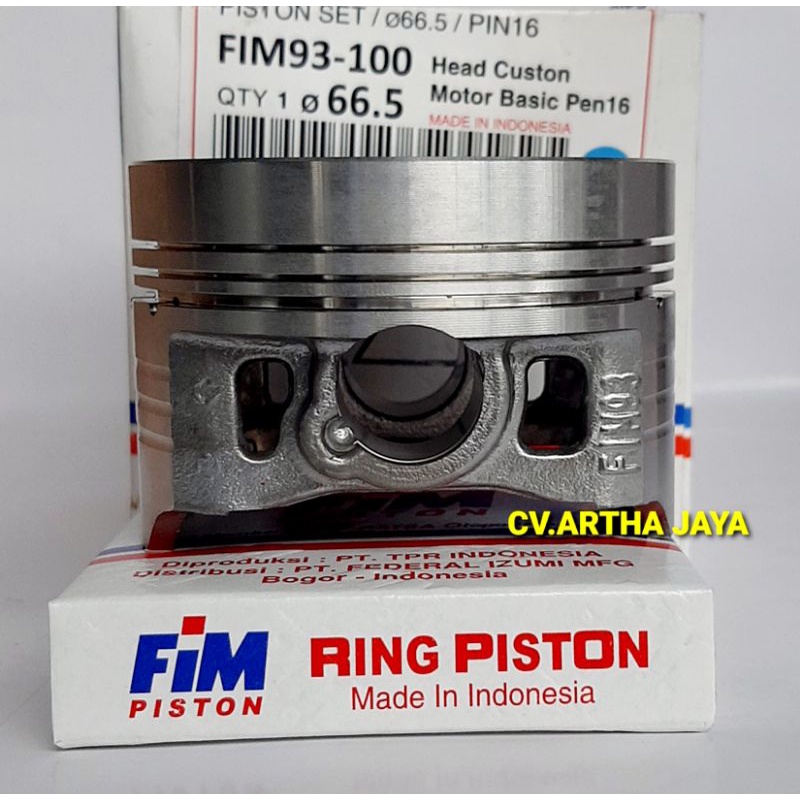 PISTON KIT FIM FIM93 CUSTOM DOME MENTAH ( 65,5 / 66 / 66,5 / 67 / 67,5 / 68 ) ( PEN 16 / PIN 16 )-1