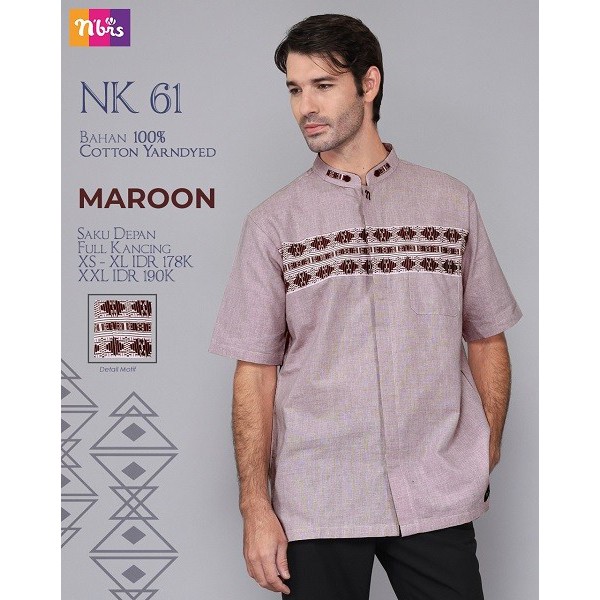 KOKO NBRS NIBRAS NK 61 BAJU MUSLIM LAKI-LAKI/FASHION/KOKO/ATASAN/HEM PRIA BAHAN KATUN BISA COD