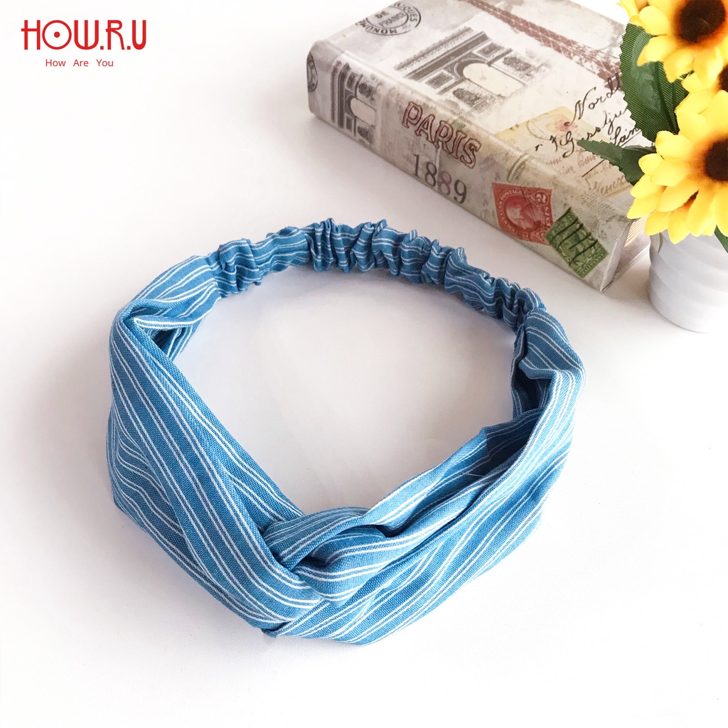 HOW.R.U | Bandana Karet Korean Style / Bando Elastis Silang Korea