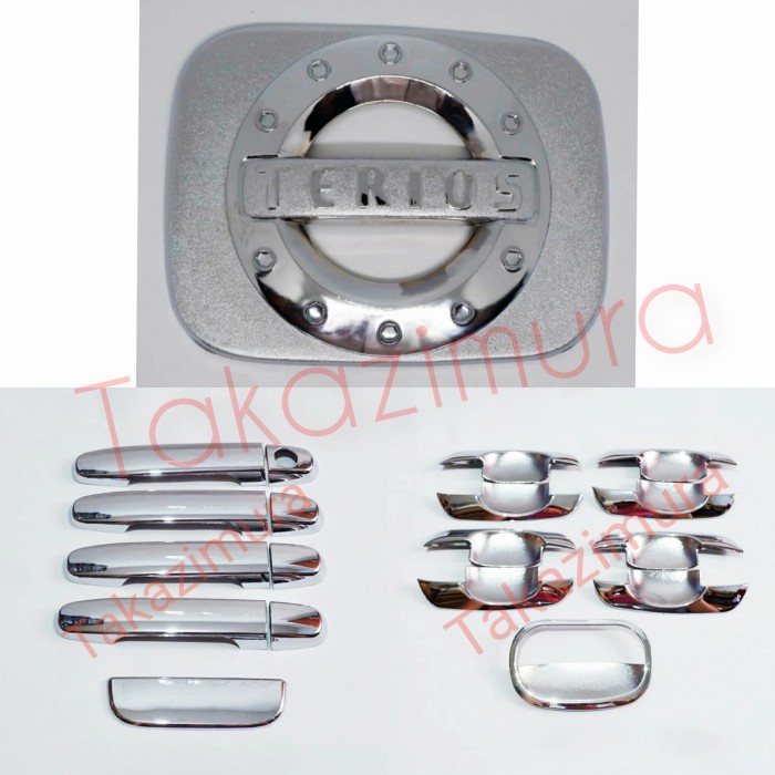 PAKET HANDLE COVER TANKI &amp; OUTER CHROME MOBIL DAIHATSU TERIOS LAMA 2006-2017