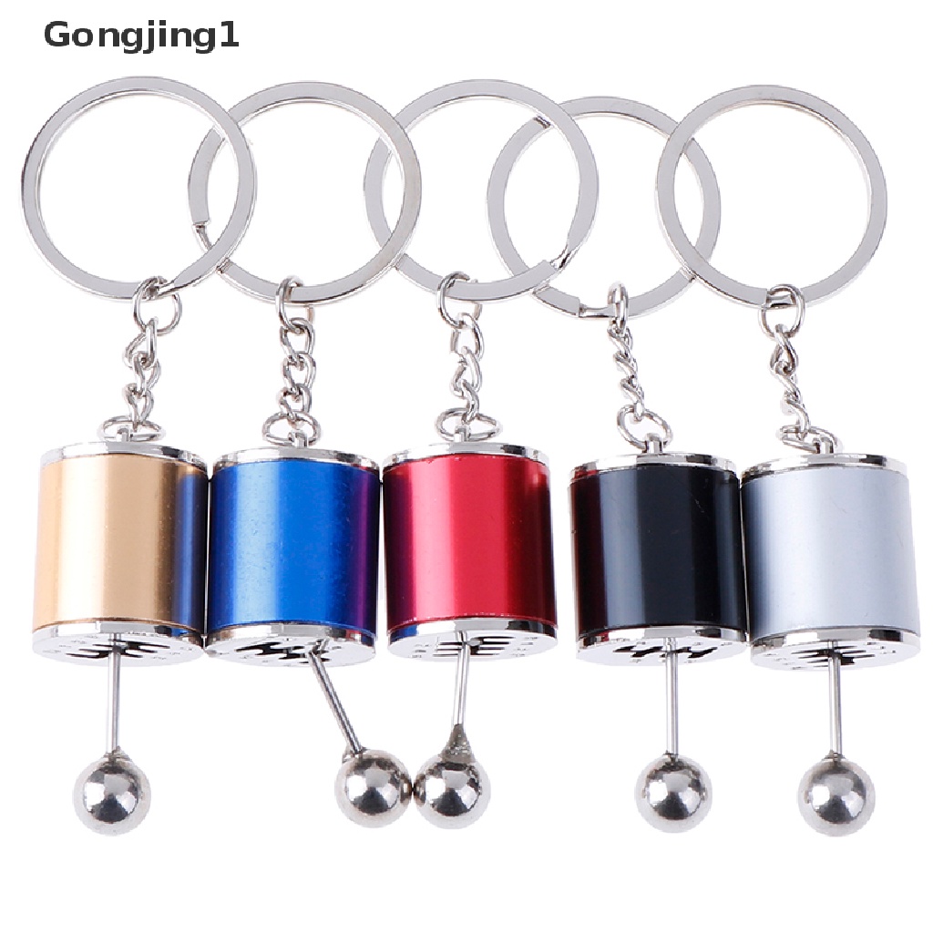 Gongjing1 1Pc Gantungan Kunci Bentuk Knob Persneling Mobil Bahan Metal