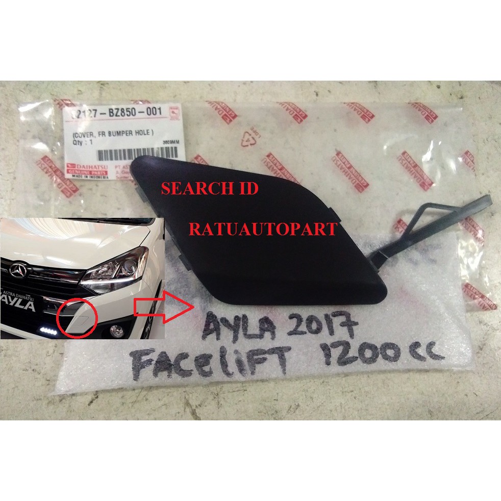 TUTUP DEREK TOWING BEMPER DEPAN DAIHATSU AYLA 1200 CC FACELIFT 2017-2019