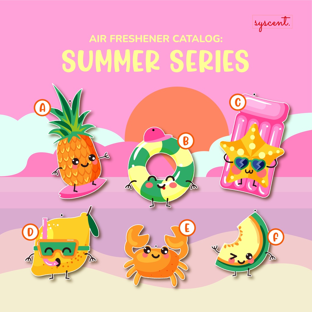 SYSCENT Parfum Mobil / Pengharum Ruangan Summer Series