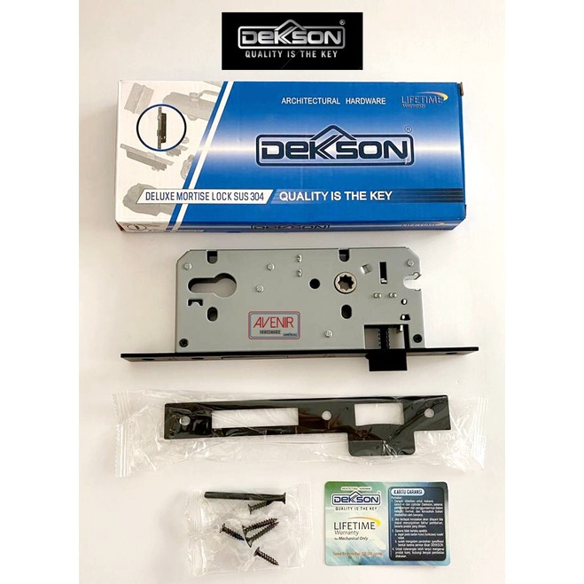 Mortise Lock Dekkson Lockcase Dekkson MTS IL DL 8585 Black Bodi Kunci IL DL 8585 Hitam