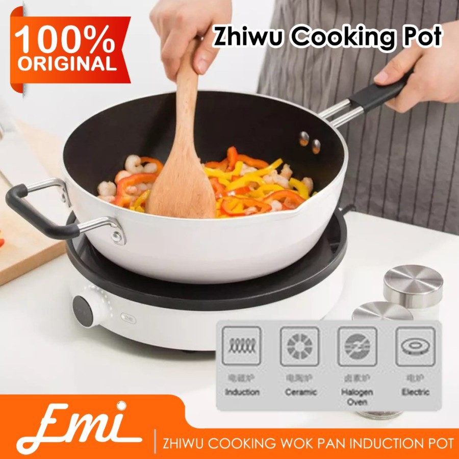 ZHIWU COOKING WOK PAN INDUCTION POT - Wajan Panci Penggorengan - panci saja