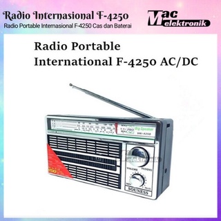 RADIO INTERNATIONAL F-4250 MODEL JAMAN DULU  F-4250 AM-FM PORTABLE RADIO JADUL UNIK AC-DC