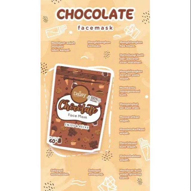 Masker Daisy Organik Chocolate