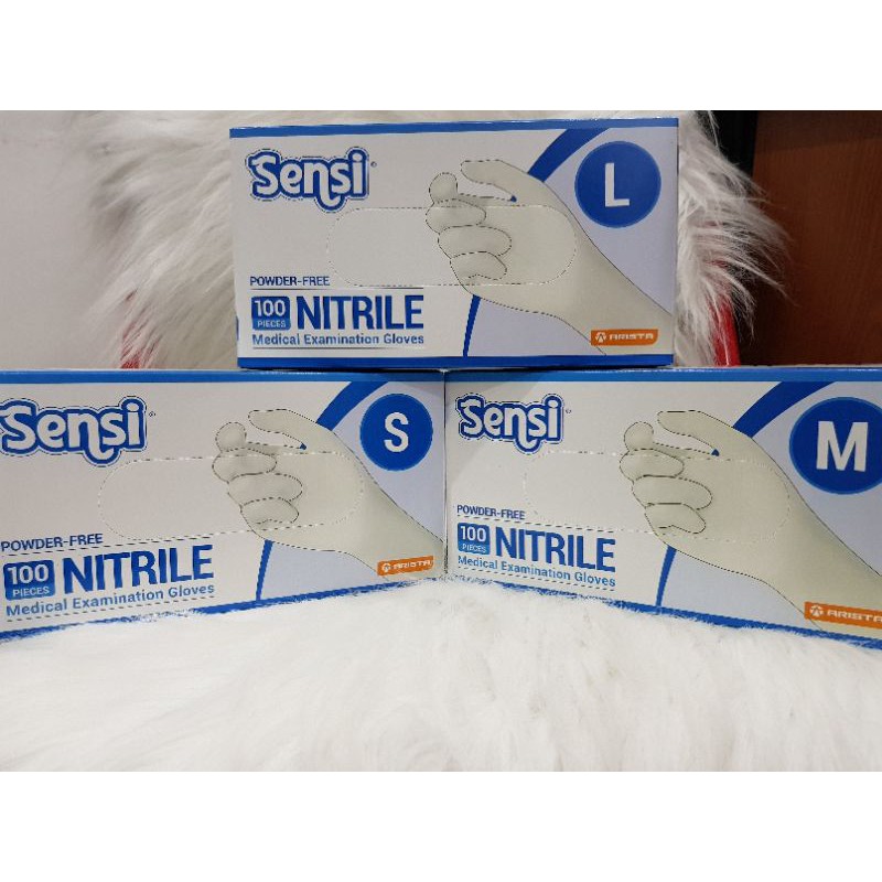 SENSI SARUNG TANGAN NITRILE POWDER FREE ISI 100 WARNA BIRU