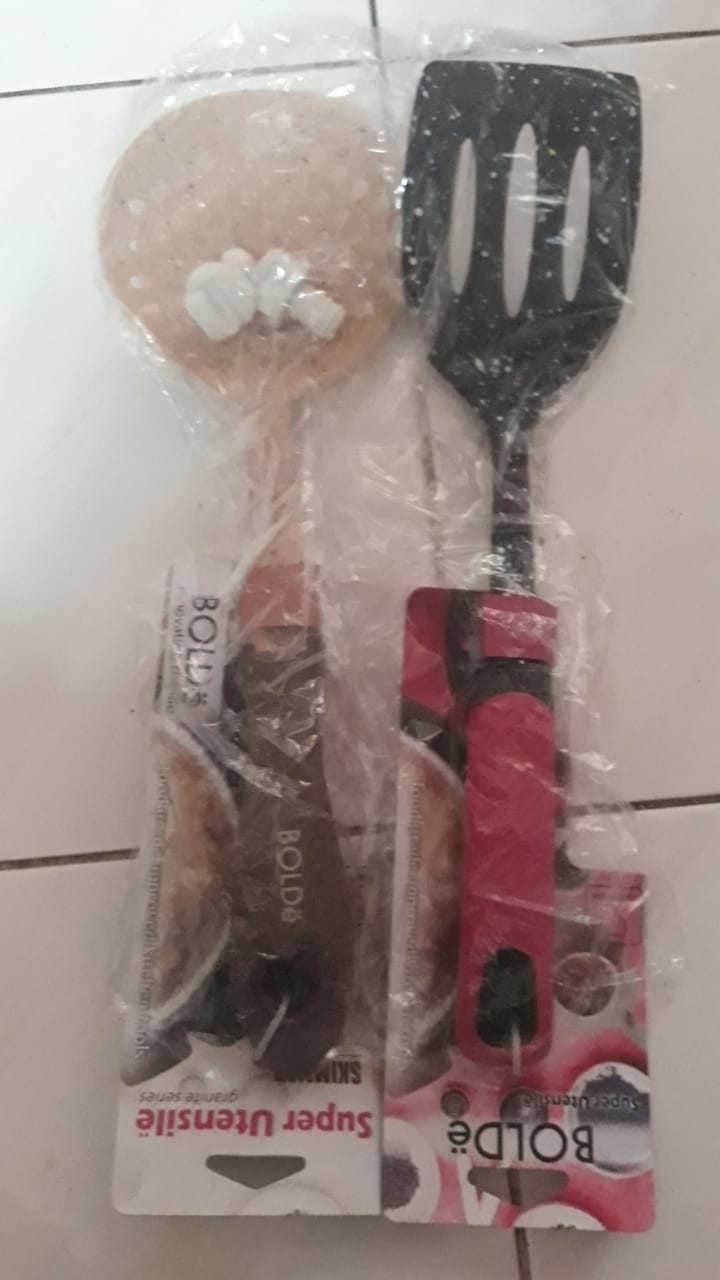 Bolde Utensill Black Pink Silicone Tahan Panas