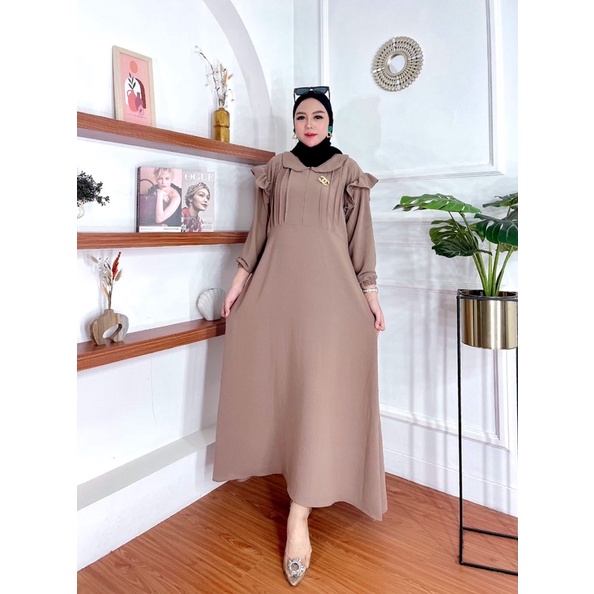 DRESS WANITA CHANEL CRINCEL PREMIUM | GAMIS TERBARU KONVEKSIANA