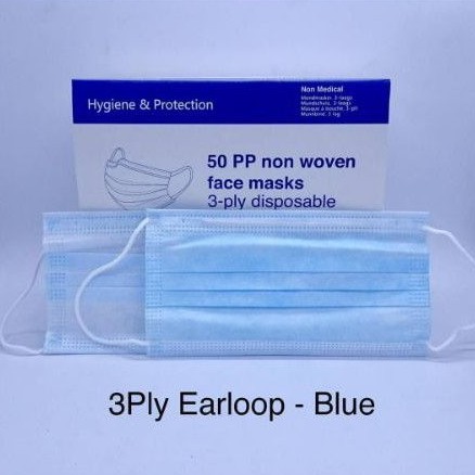 MASKER EARLOOP 3 ply + KARDUS BOX