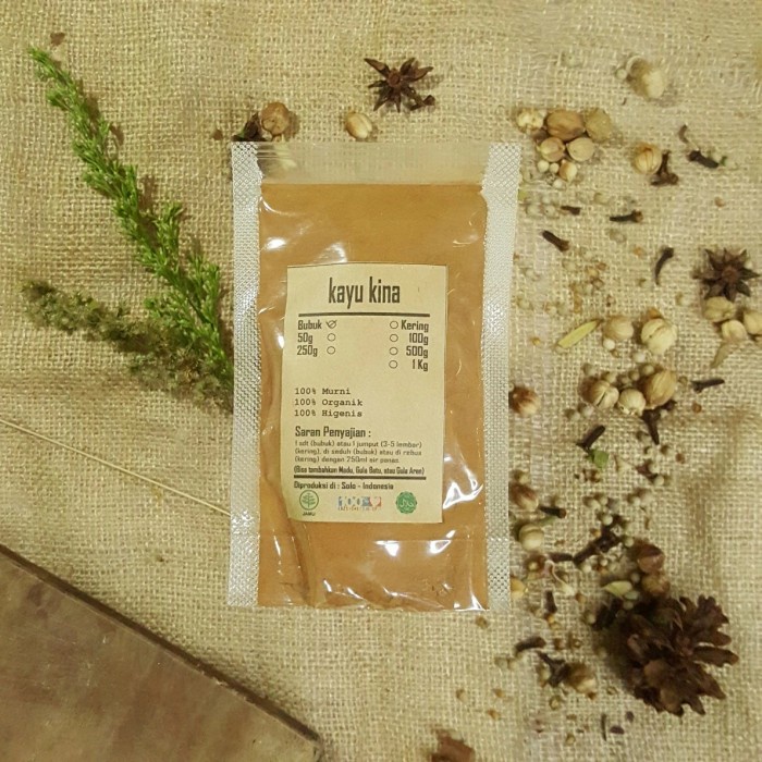 

KAYU KINA BUBUK 1 KG - Cinchona Calisaya - MURNI - JSR