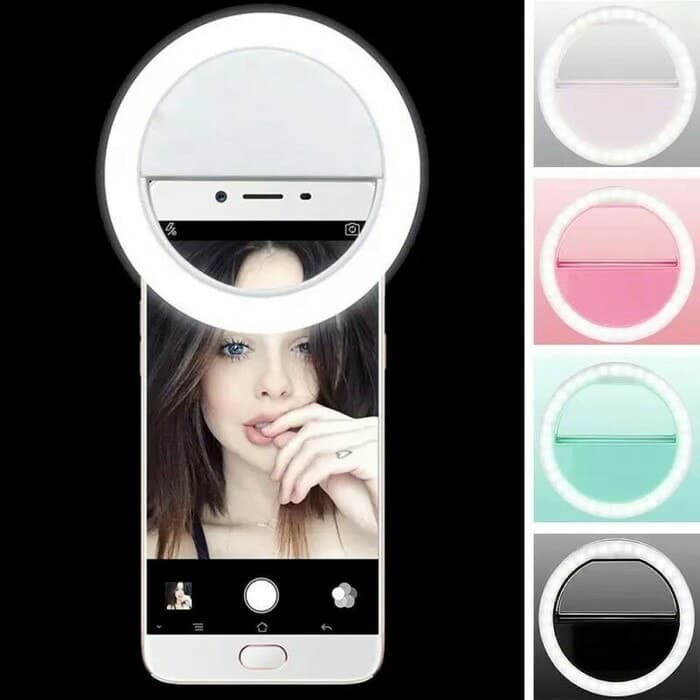 Selfie Ring Light Portable Clip Flash LED RG-01 Tanpa Baterai