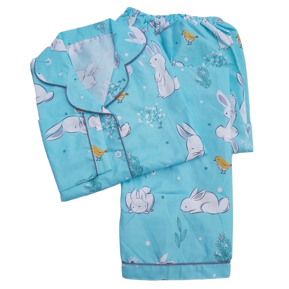 BAJU TIDUR WANITA LENGAN PANJANG / PIYAMA WANITA CANTIK BAHAN KATUN MOTIF KOTAK GUILEN PP-4