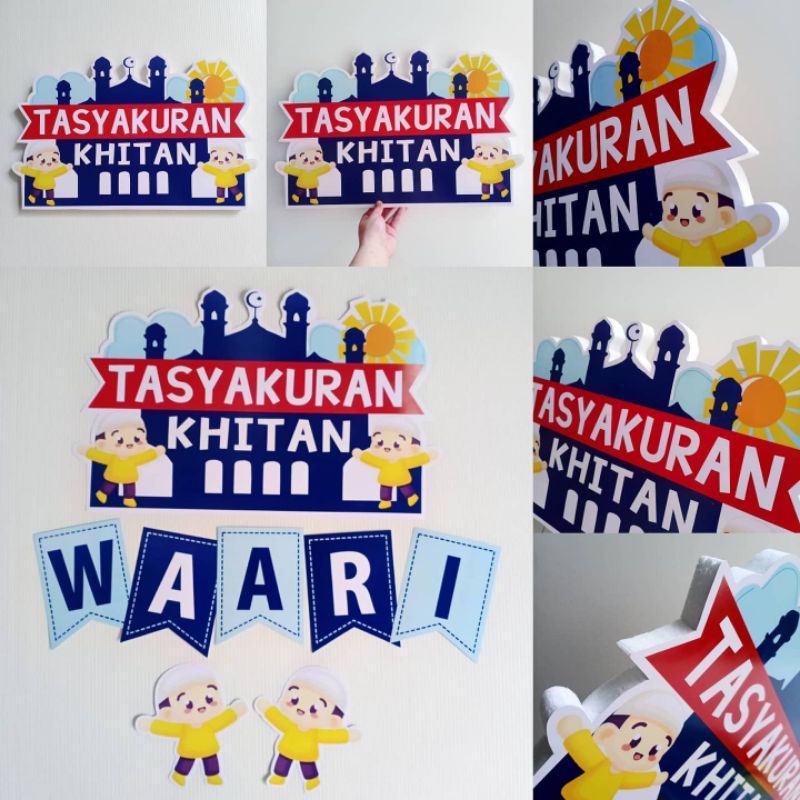 Jual BOARD TULISAN BACKDROP DEKORASI ANAK KHITAN TASYAKURAN DEKORASI