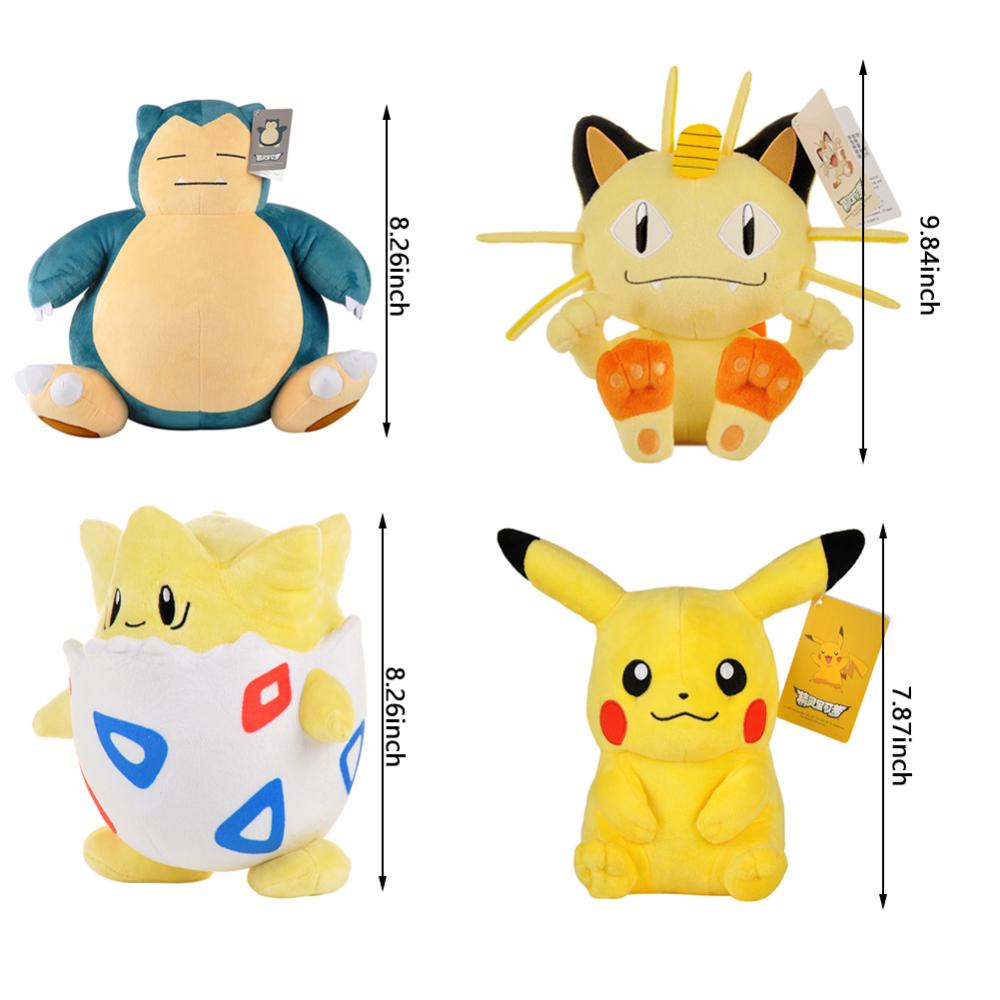 Timekey Mainan Boneka Plush Pokemon Pikachu Snorlax 20-25cm Untuk Dekorasi Kamar Tidur Anak T2X2