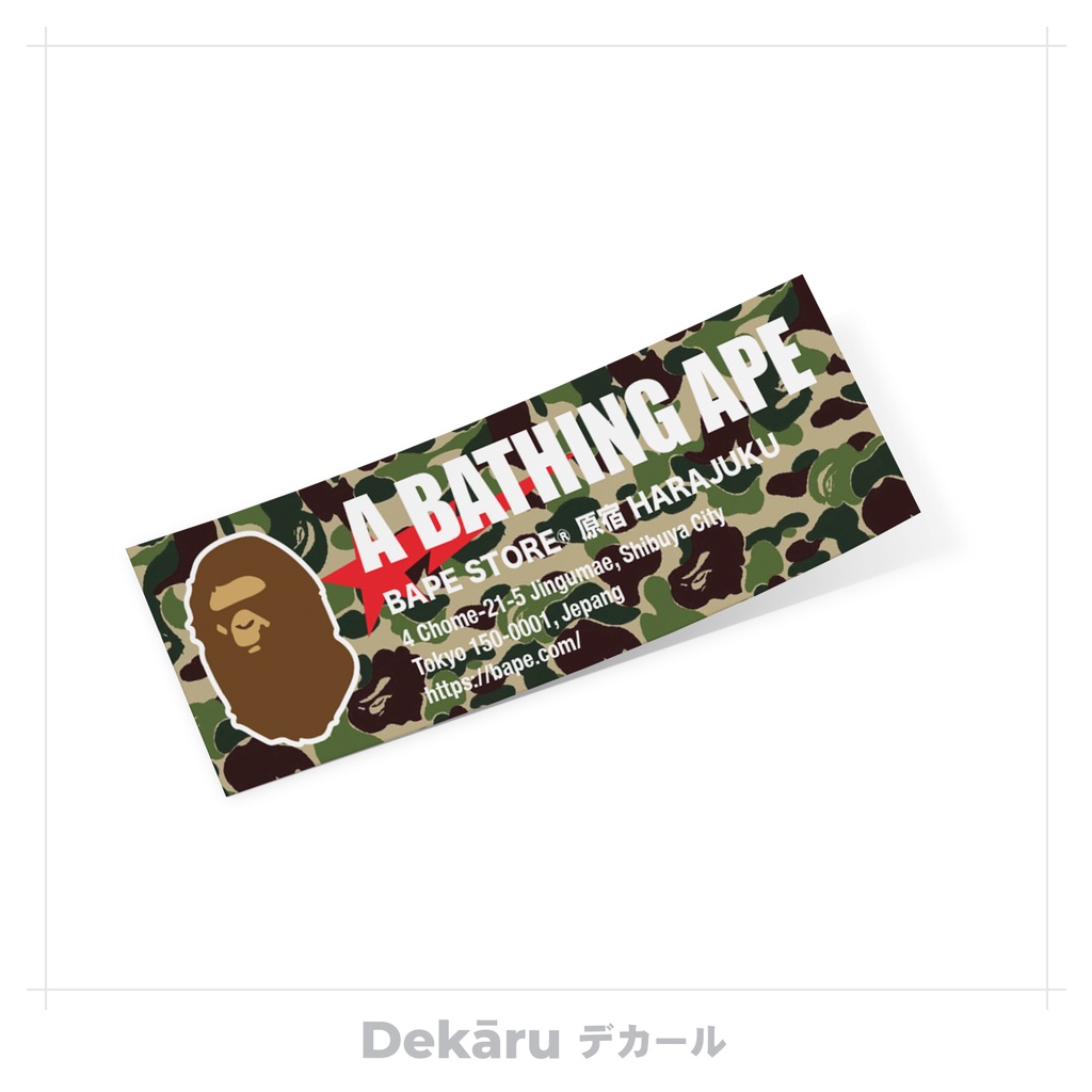A BATHING APE Harajuku Store Stiker / Sticker Slap