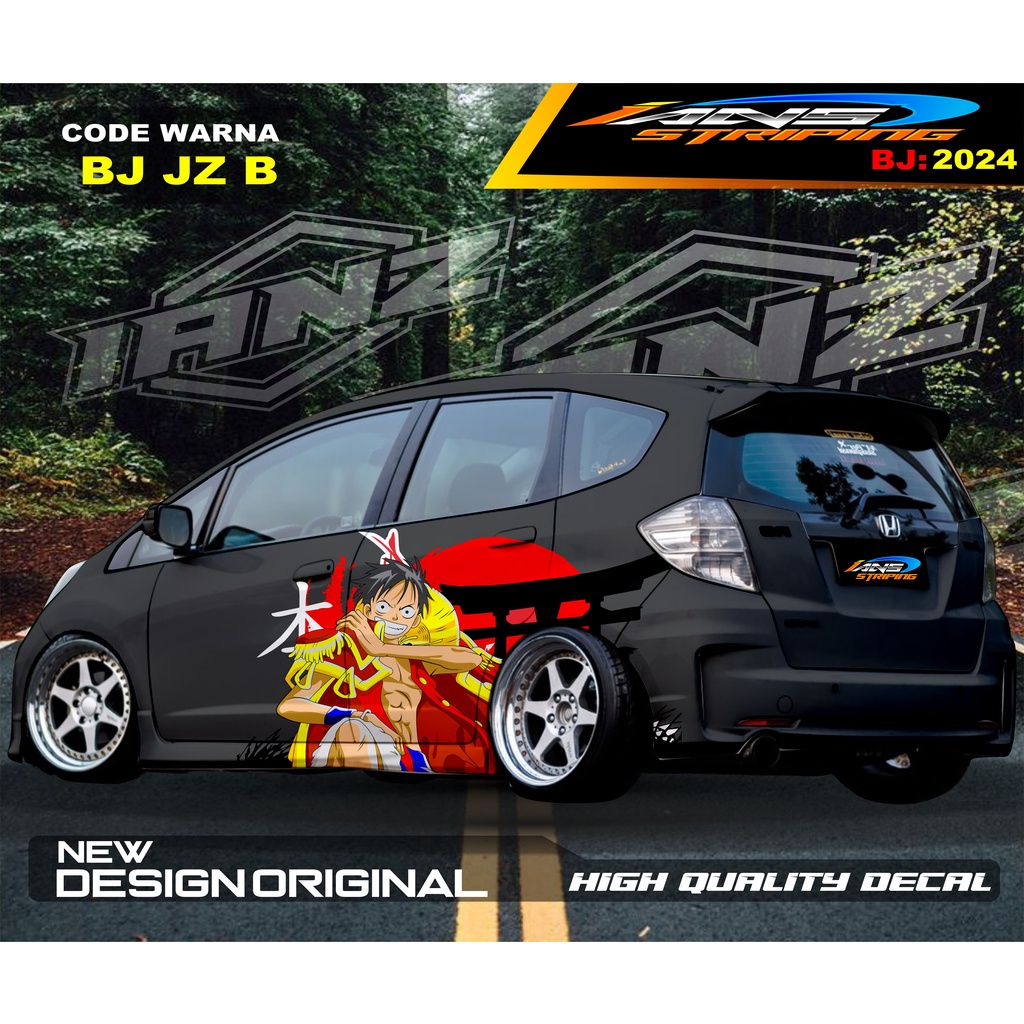 DECAL STICKER  MOBIL HONDA JAZZ BRIO AGYA AYLA / VARIASI STICKER BODY SAMPING MOBIL BRIO MOBIL JAZZ / STIKER MOBIL