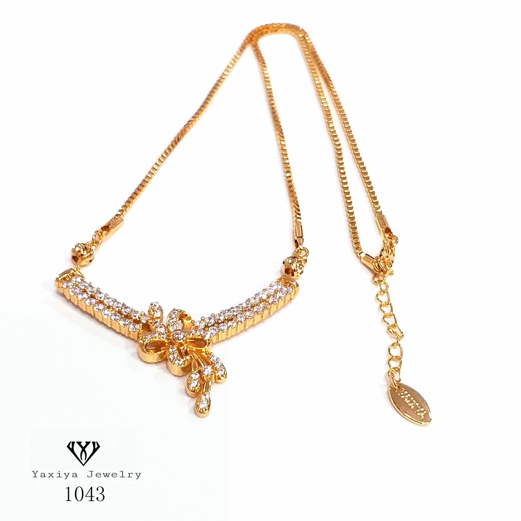 

Kalung Koye Motif Bunga Perhiasan Imitasi Lapis Emas 18K Yaxiya Jewelry 1043
