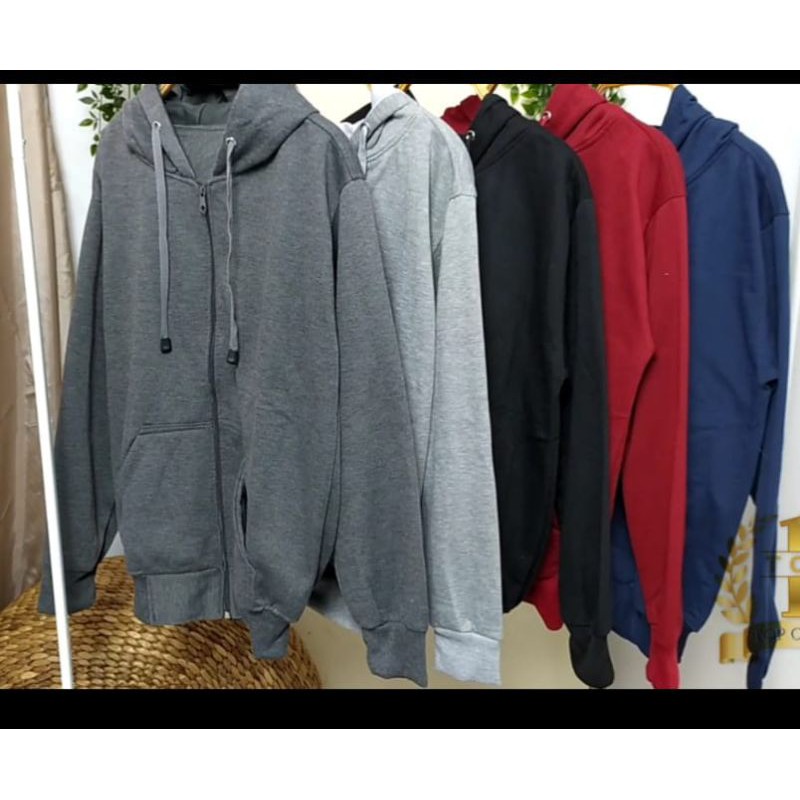 RFL Jaket Hoodie Zipper Polos Pria Wanita Unisex