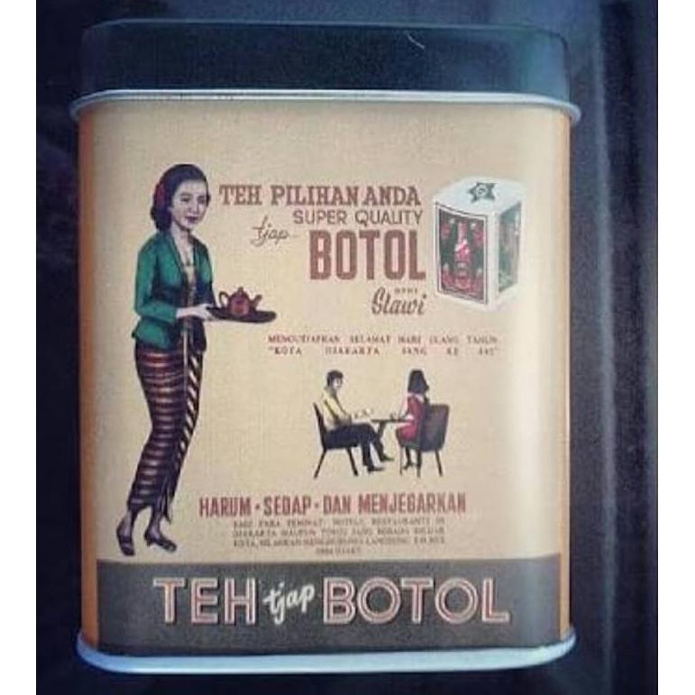 

TEA - 17 - 74 - TEH TJAP BOTOL VINTAGE TEA 40G TIN TEH BOTOL SLAWI KALENG KOLEKSI TOKO - TEH -