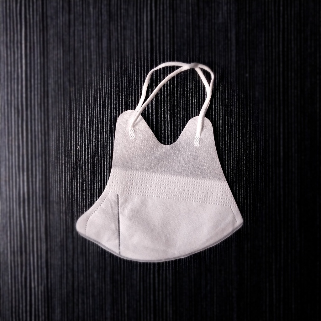 Masker 1 Kotak Boks Hitam Putih Sekolah Kantor