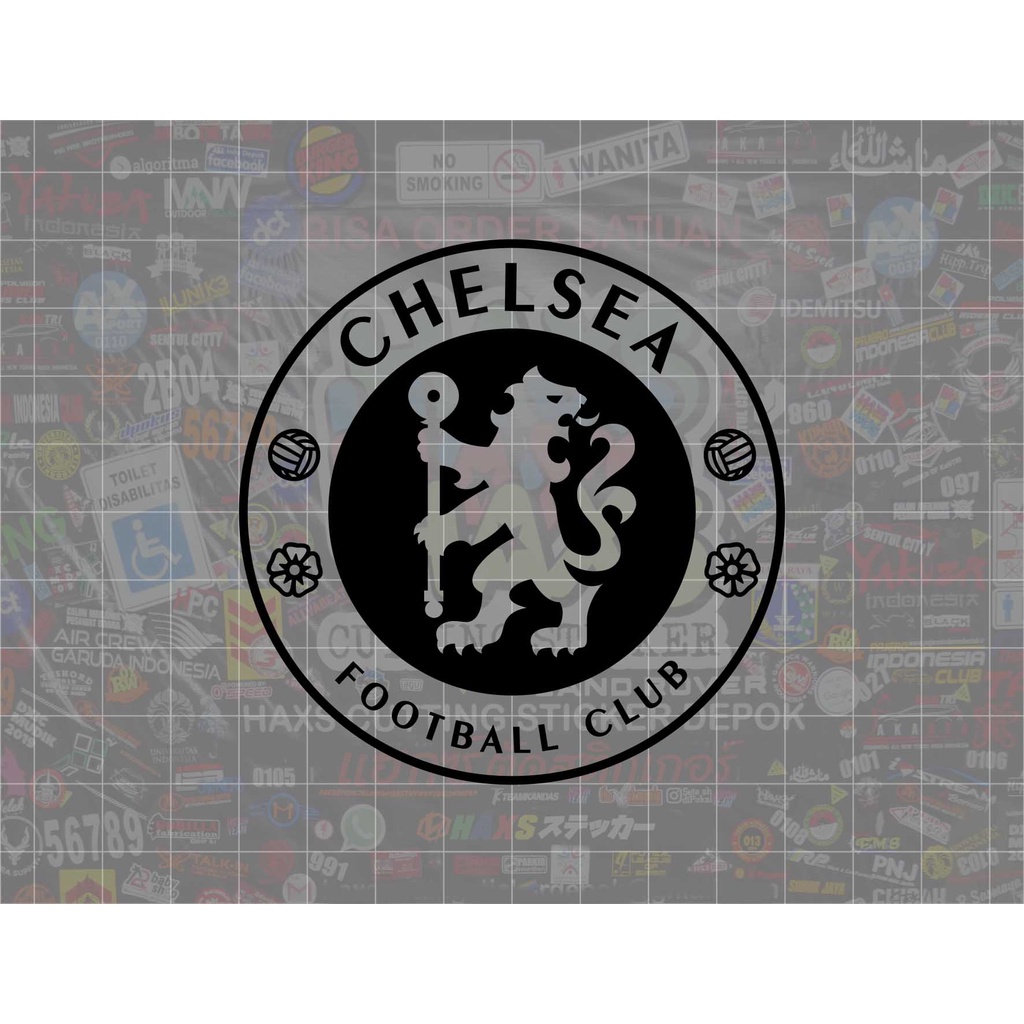 Cutting Sticker Chelsea Football Club Ukuran 8 Cm Mobil dan Motor