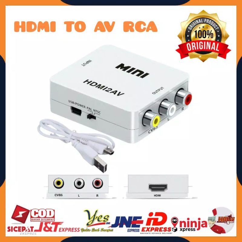 MINI HDMI2AV TV TABUNG HP KE TV