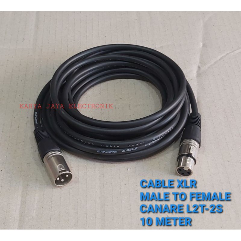 KABEL MIC XLR MALE TO FEMALE 10 METER CABLE CANARE L2T-2S JAPAN STANDARD