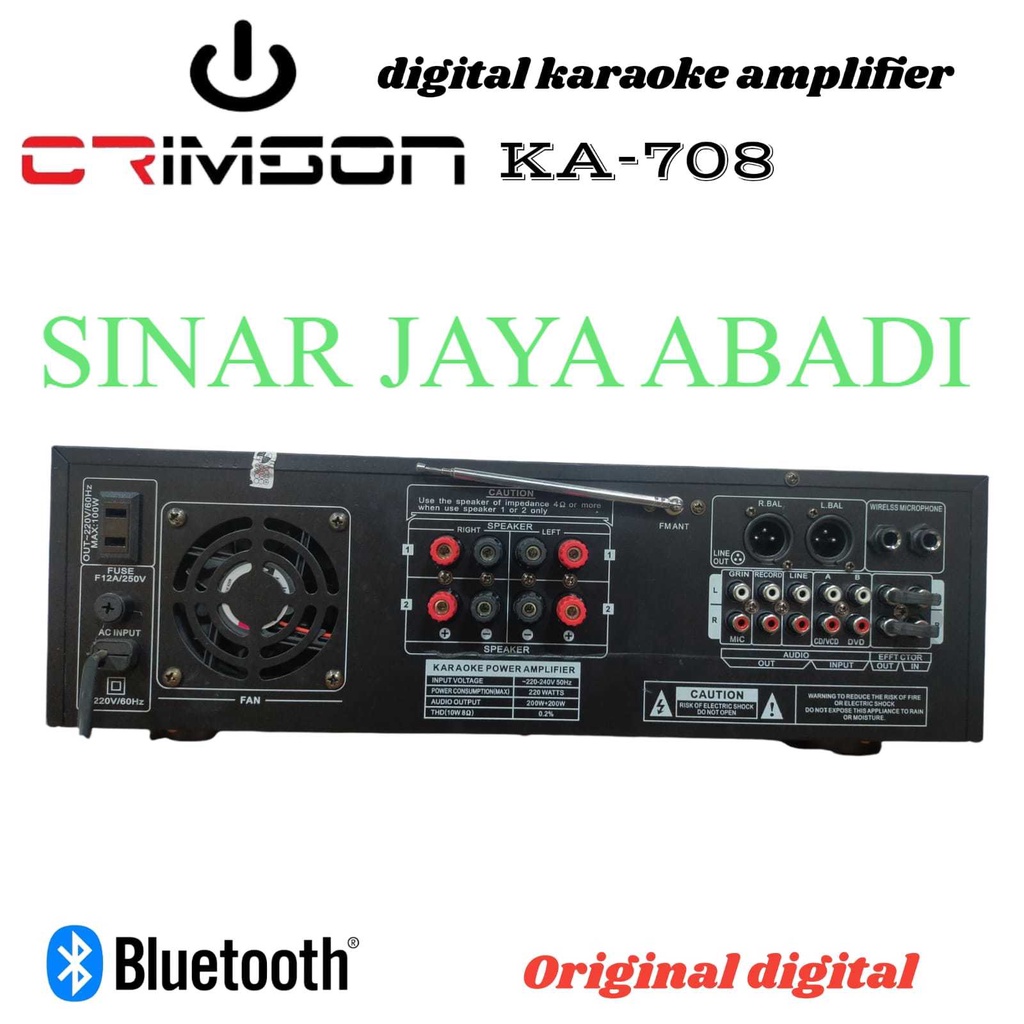 AMPLI DIGITAL KARAOKE CRIMSON KA-708 400 Watt ORIGINAL