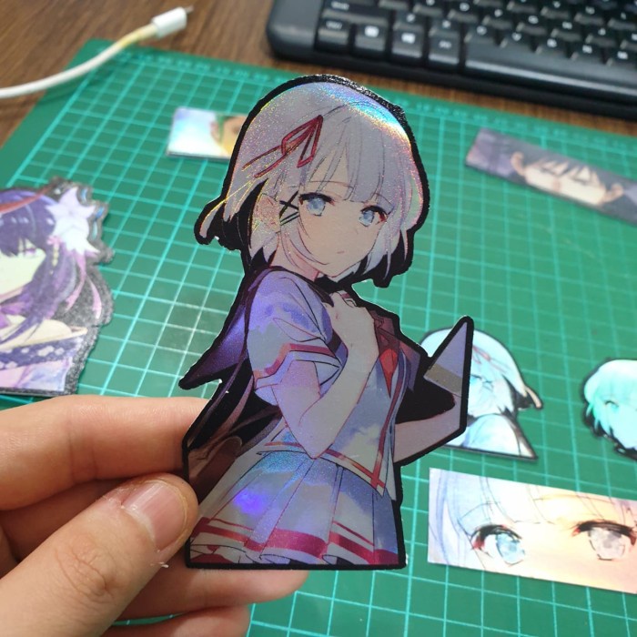 Sticker Hologram Anime Besar - PSH825 - Siesta Kanan