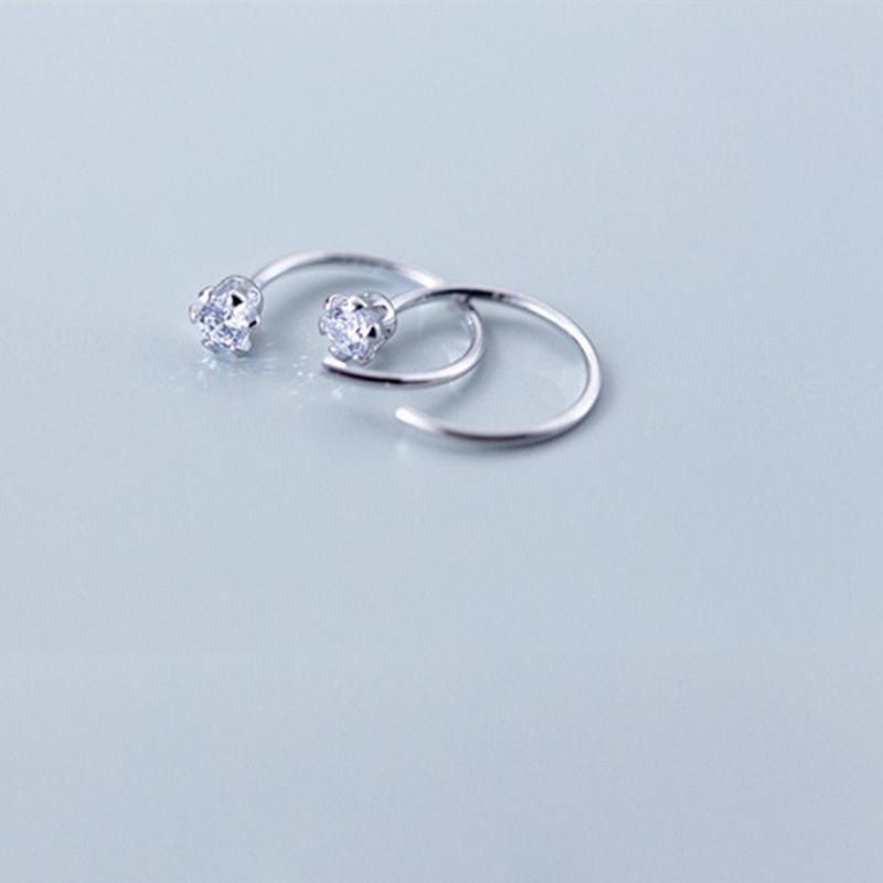 Candy Jewelry Fashion Zircon Copper Earring Rhinestone Hook Earrings for Women Silver Gold Color