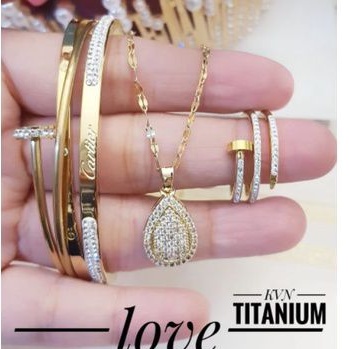 TiTanium set perhiasan wanita A12