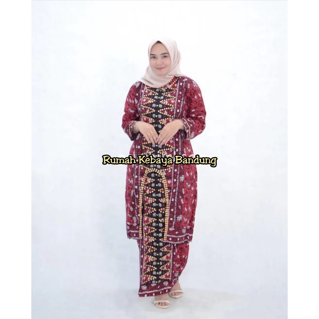 SETELAN SONGKET MOTIF BUNGA RUMAH KEBAYA BANDUNG BATIK COUPLE SONGKET PALEMBANG