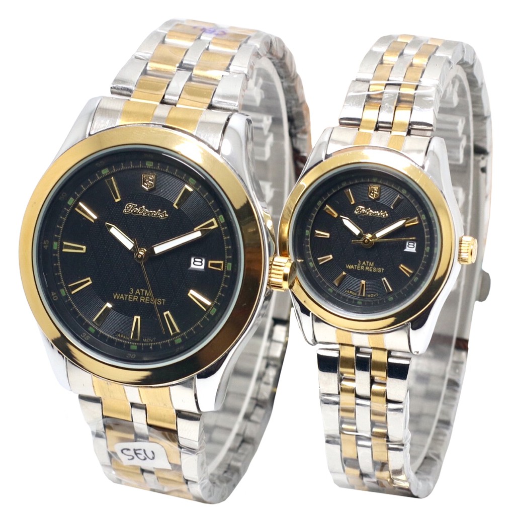 Premium (RRW) Tetonis Jam Tangan Formal Couple Murah 6677 Anti Air - Quartz Analog - Original - All