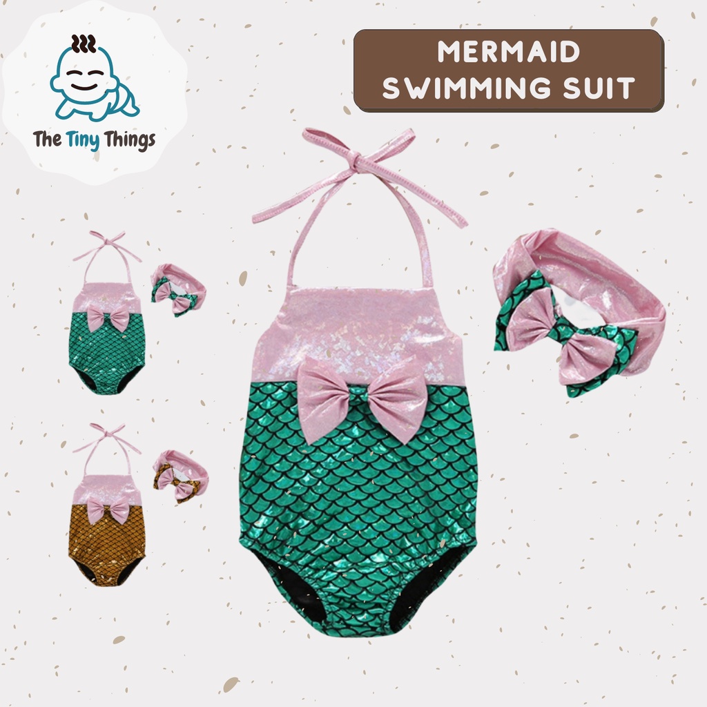 Mermaid Swimming suit Baju berenang anak perempuan motif mermaid