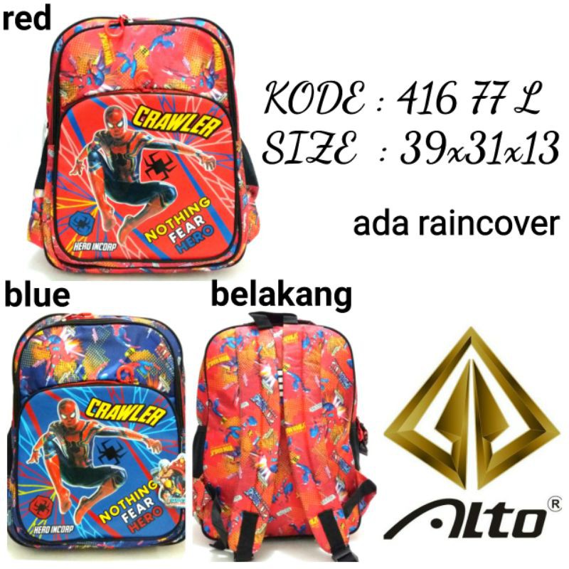 TAS RANSEL SEKOLAH ANAK ALTO 41677 L SPIDERMAN