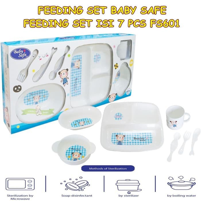 Baby Safe Feeding Set Peralatan Makan Bayi Piring Mangkuk Sendok Gelas FS601 FS602 FS603