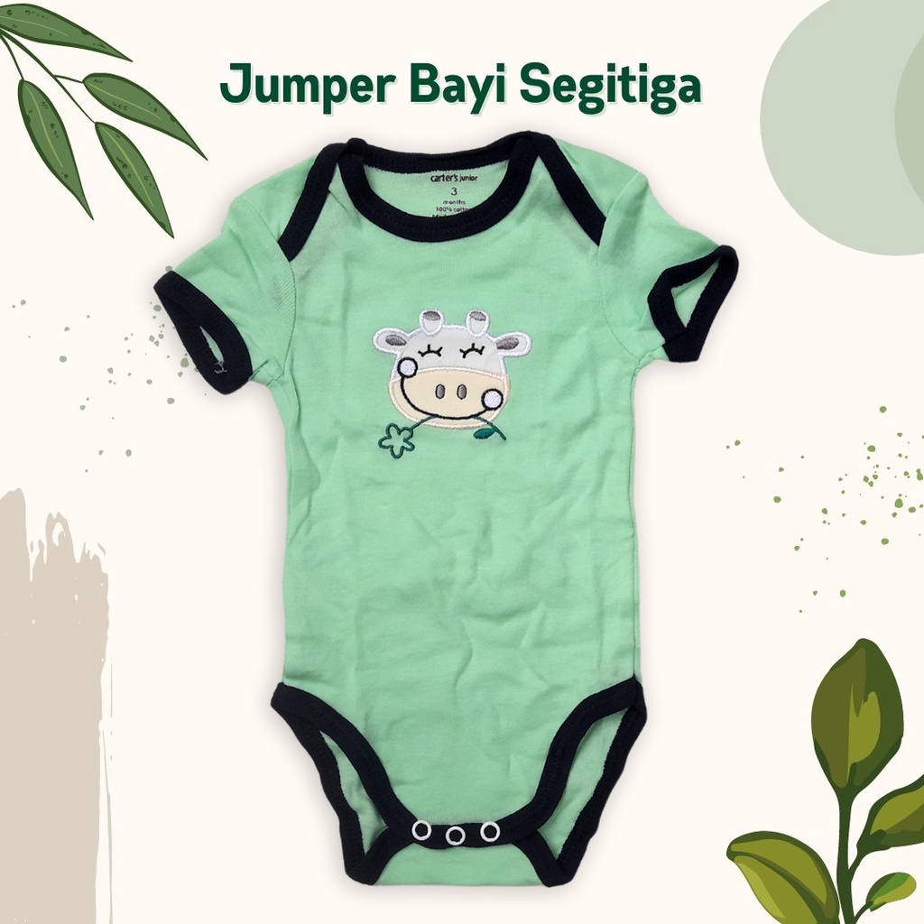 Jumper lengan pendek Boy bodysuit baju bayi  body suit cater Motif Cowo