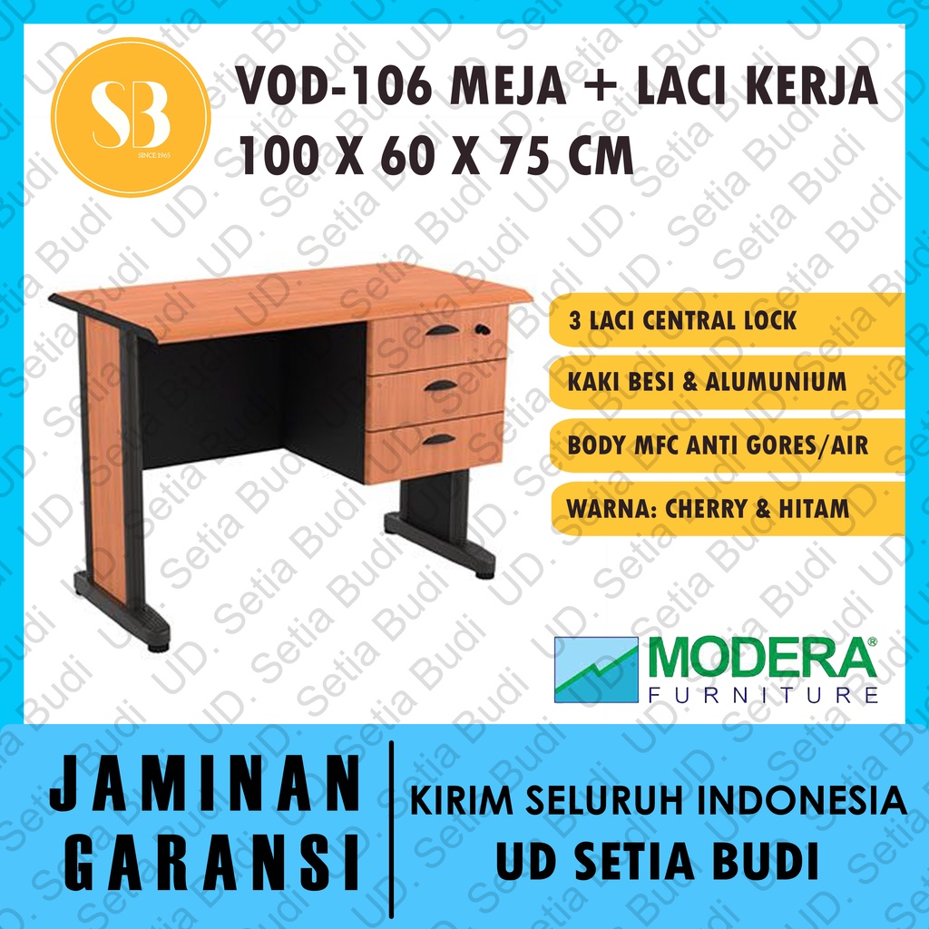 Meja Kantor / Kerja / Tulis dengan Laci Modera V-Class VOD 106