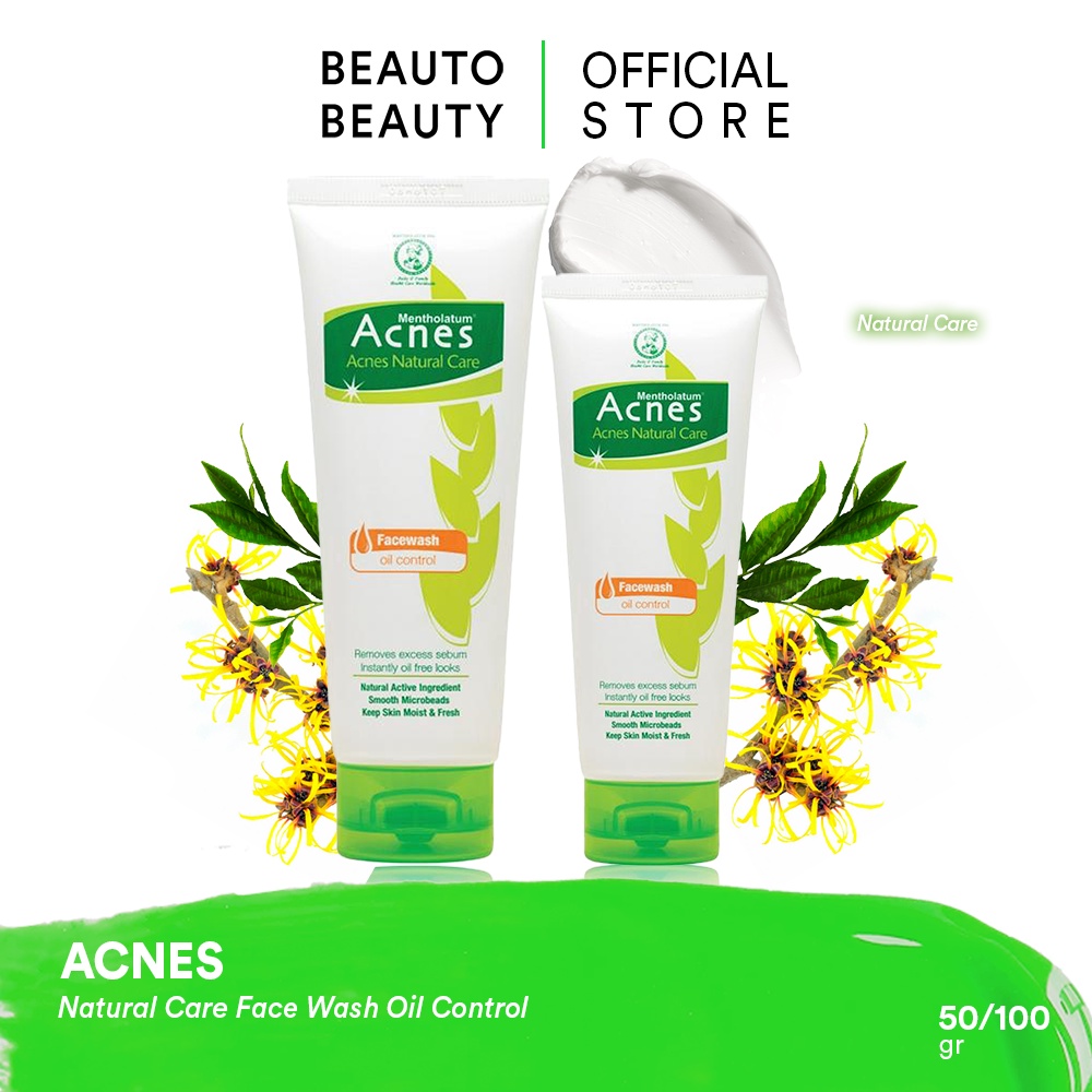 ACNES Natural Care Face Wash Oil Control / Japan Pembersih Wajah 50g 100g / Treatment Series / Compl