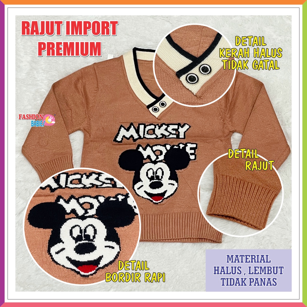 ❤ Fashionbabies ❤ SWEATER IMPORT PREMIUM BOY OBLONG 1-4 TH