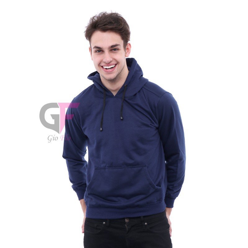 GIOFLO Gaya Kasual Pria Sweater Smart Casual Dongker / SWE 981