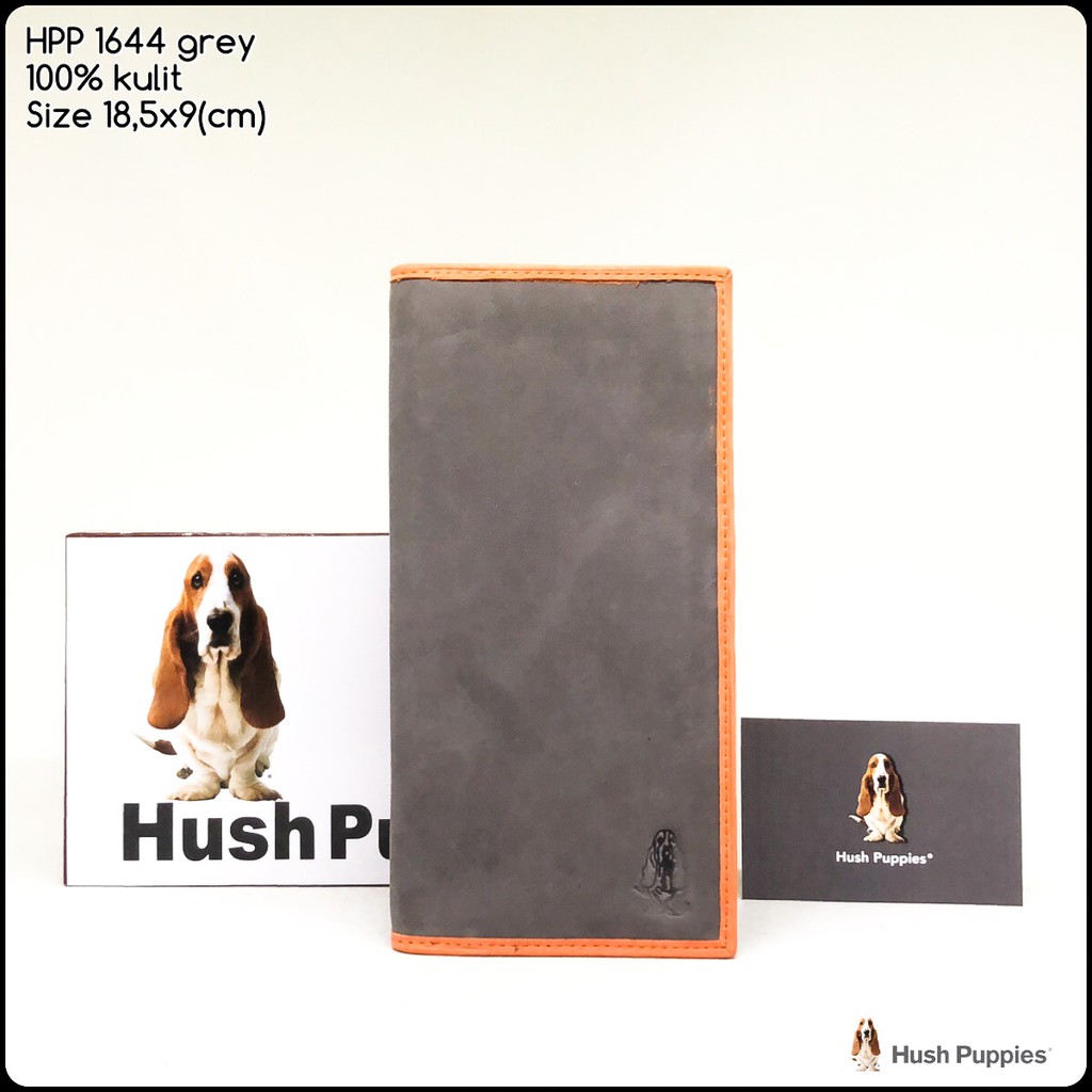 dompet kulit pria hush puppies 1644 series nubuck asli kulit sapi dompet panjang