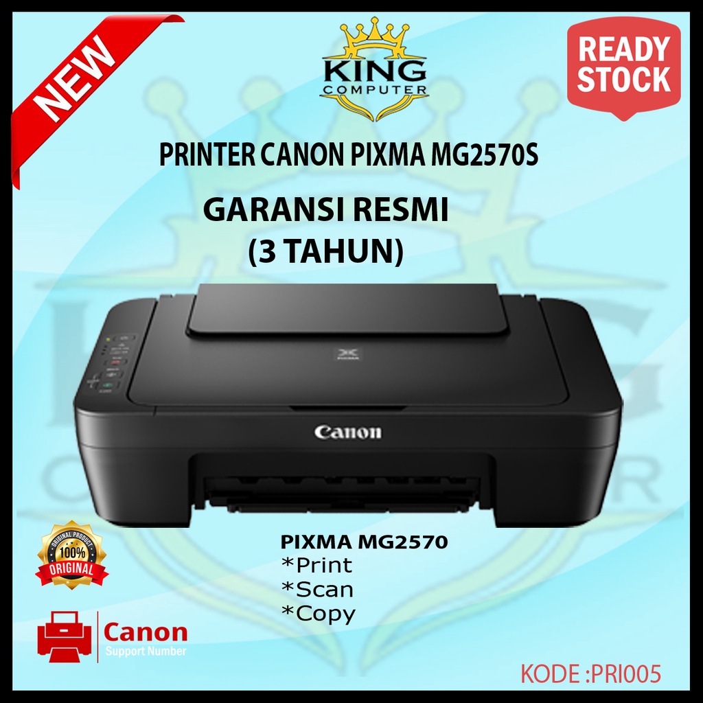 Printer Canon MG2570S 3in1 Print Scan Copy Garansi Resmi